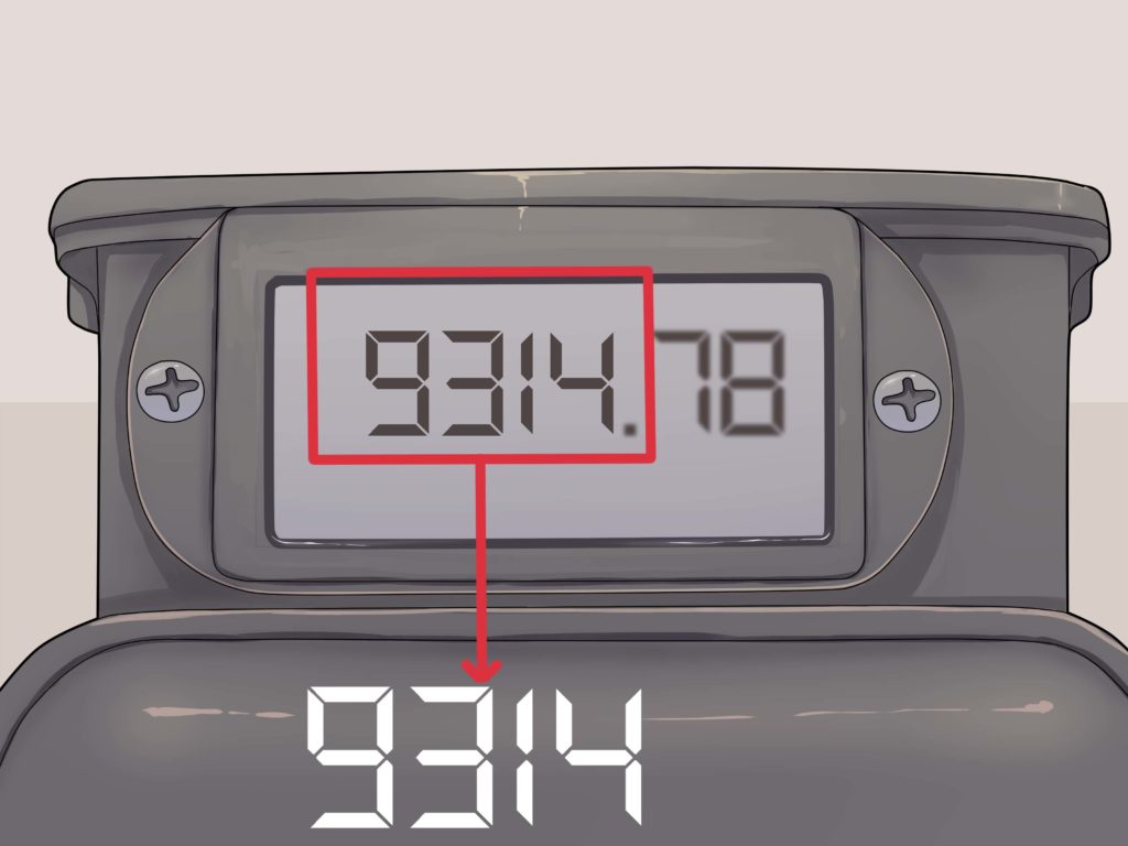Image of digital gas meter readout