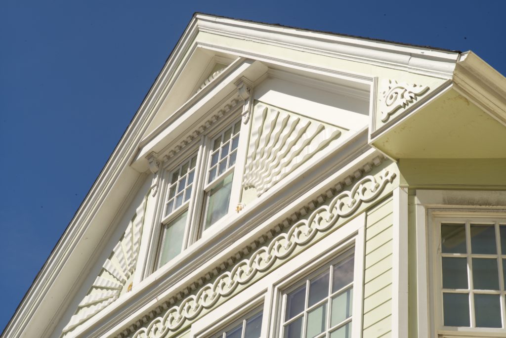 Victorian window and trim Image of Victorian gable with ornate window and surrounding trim
