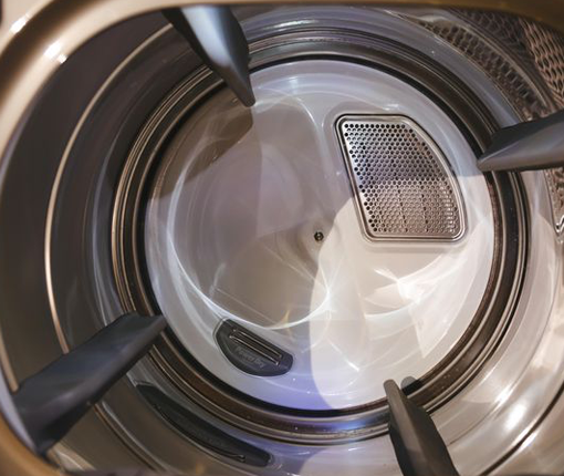 Image of interior drum of modern clothes dryer