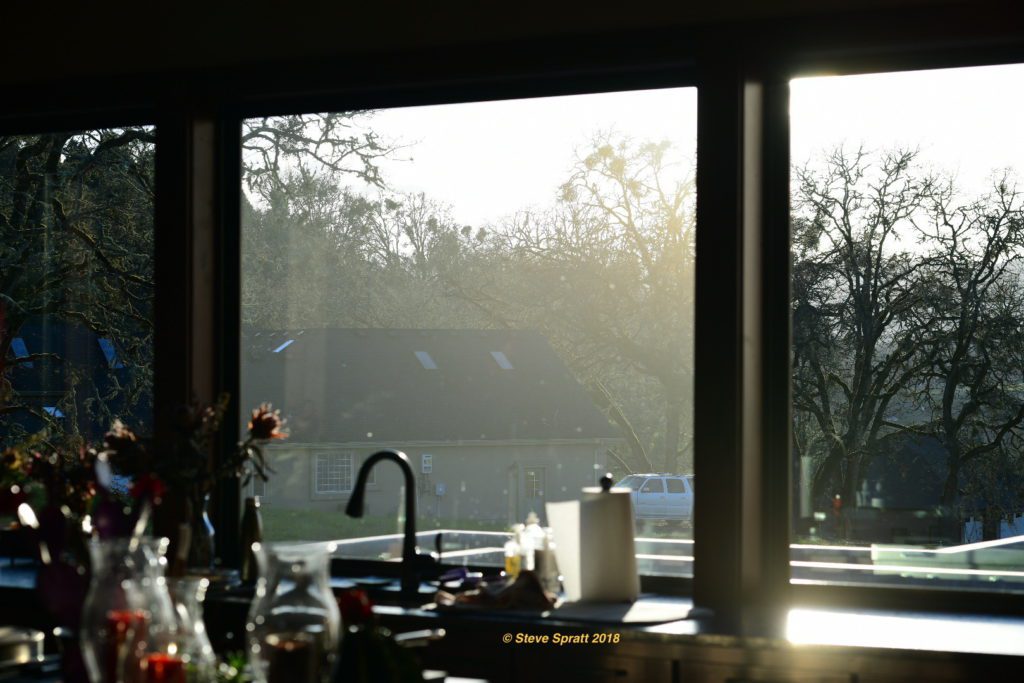 Failed IGU or insulated glass unit Image comparing clear insulated windows with a failed, foggy unit.