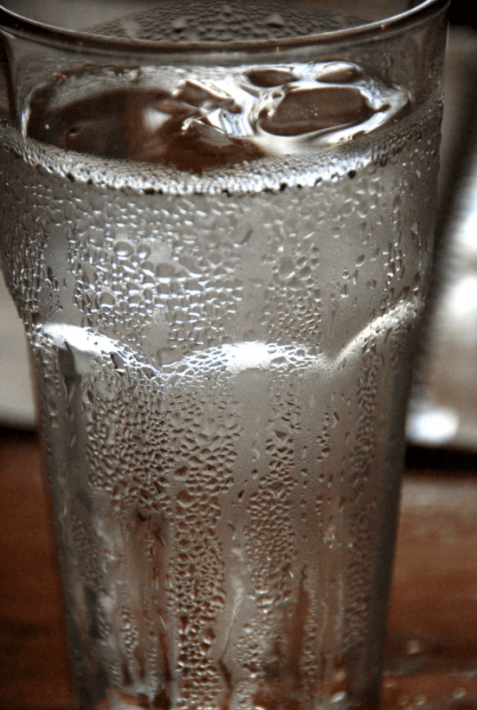 Image showing condensation on the outside of cold water glass