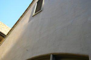 Badly cracked stucco