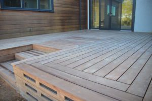 Pre-finishing a wood deck